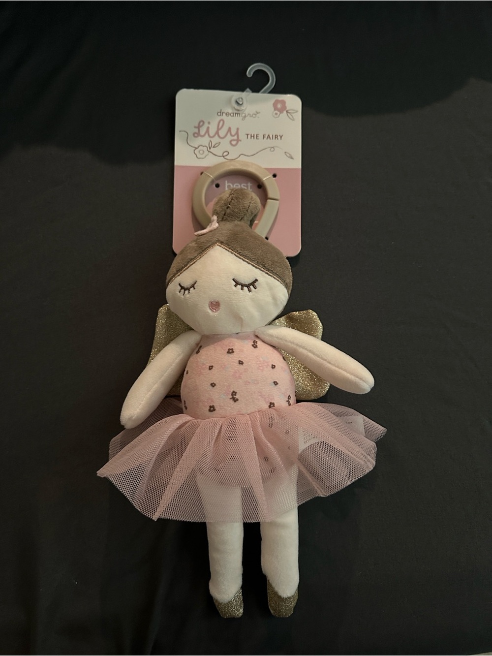 New! DreamGro Lily the Fairy Pink Plush Doll - Soft Tulle Ballerina Toy